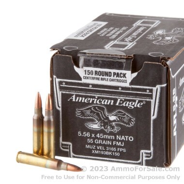 600 Rounds of  55 Grain FMJ 5.56x45 Ammo by Federal American Eagle