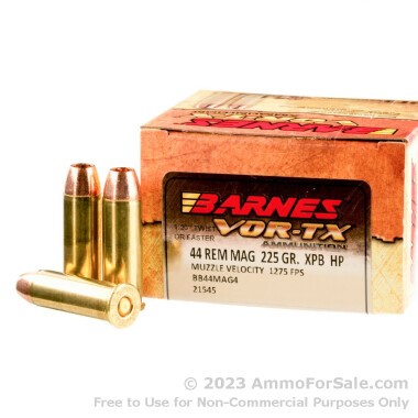 200 Rounds of 225gr XPB HP .44 Mag Ammo by Barnes
