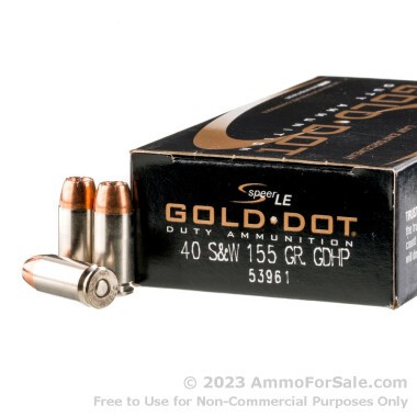 1000 Rounds of 155gr JHP .40 S&W Ammo by Speer