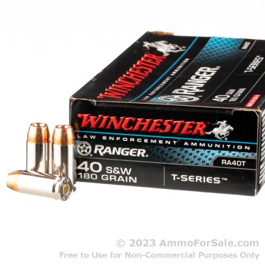 50 Rounds of 180gr JHP .40 S&W Ammo by Winchester - Law Enforcement Trade-In