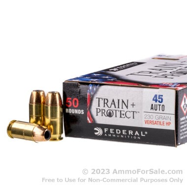500 Rounds of 230gr JHP .45 ACP Ammo by Federal