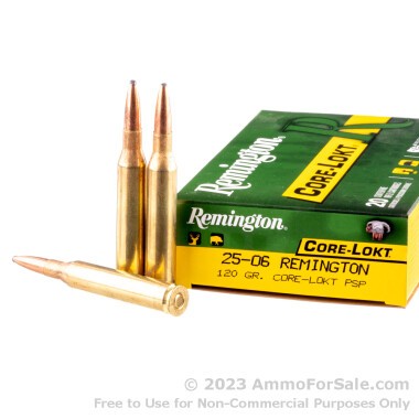 20 Rounds of 120gr PSP 25-06 Remington Ammo by Remington