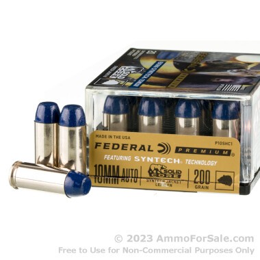 20 Rounds of 200gr Syntech Hard Cast 10mm Ammo by Federal
