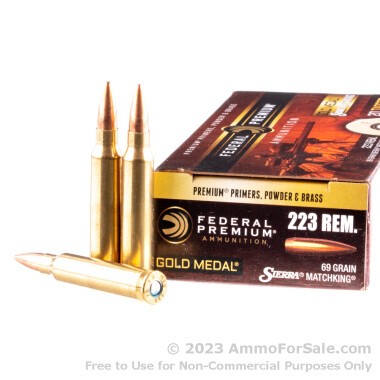 200 Rounds of 69gr HPBT .223 Ammo by Federal