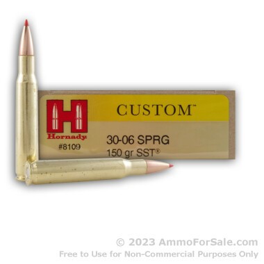 20 Rounds of 150gr SST 30-06 Springfield Ammo by Hornady Custom