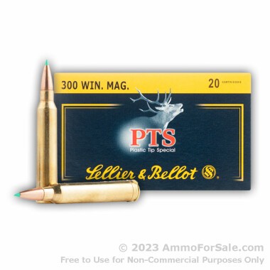 20 Rounds of 180gr Polymer Tipped .300 Win Mag Ammo by Sellier & Bellot