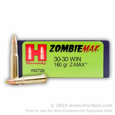 20 Rounds of 160gr Z-Max 30-30 Win Ammo by Hornady