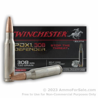 20 Rounds of 120gr HP .308 Win Ammo by Winchester