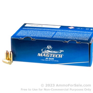 250 Rounds of 180gr FMJ .40 S&W Ammo by Magtech