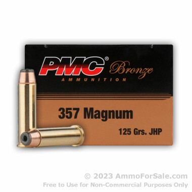 50 Rounds of 125gr JHP .357 Mag Ammo by PMC