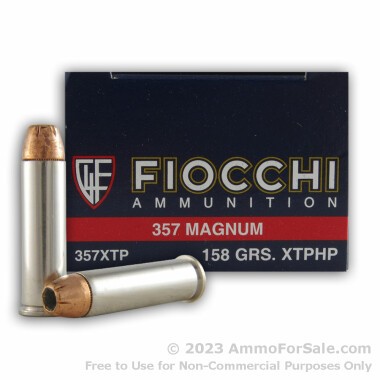 500  Rounds of 158gr JHP .357 Mag Ammo by Fiocchi