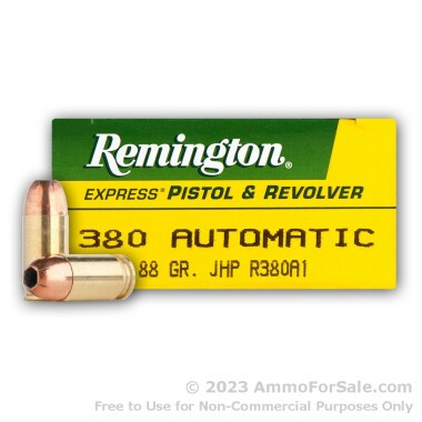 500  Rounds of 88gr JHP .380 ACP Ammo by Remington