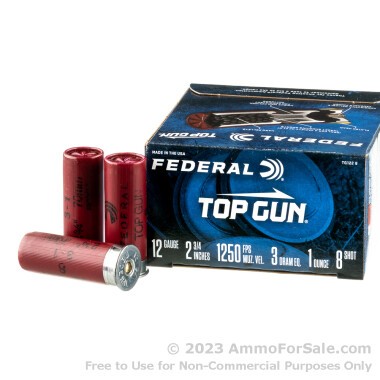 25 Rounds of 1 ounce #8 shot HV 12ga Ammo by Federal