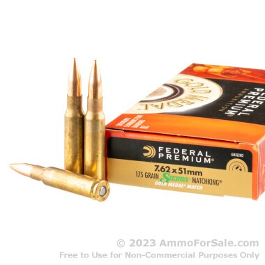 20 Rounds of 175gr HPBT 7.62x51mm Ammo by Federal