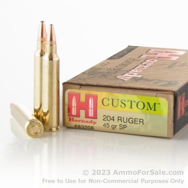 20 Rounds of 40gr SP .204 Ruger Ammo by Hornady