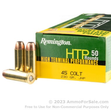 50 Rounds of 250gr JHP .45 Long-Colt Ammo by Remington