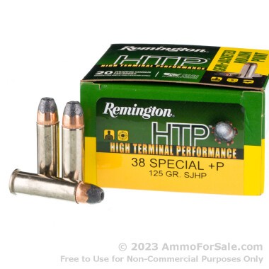 500 Rounds of 125gr SJHP .38 Spl +P Ammo by Remington