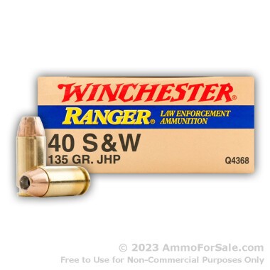 500  Rounds of 135gr JHP .40 S&W Ammo by Winchester