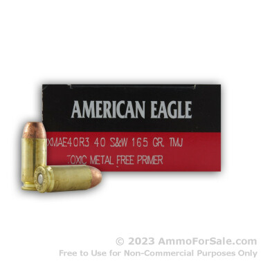 50 Rounds of 165gr TMJ .40 S&W Ammo by Federal