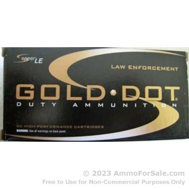 50 Rounds of 180gr JHP .40 S&W Ammo by Speer Gold Dot '07