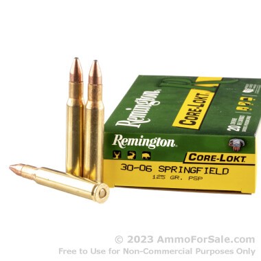 200 Rounds of 125gr PSP 30-06 Springfield Ammo by Remington