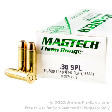 50 Rounds of 158gr FEB .38 Spl Ammo by Magtech