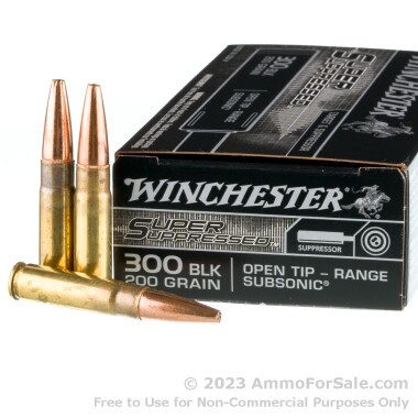 20 Rounds of 200gr Open Tip .300 AAC Blackout Ammo by Winchester