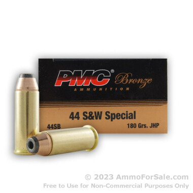 50 Rounds of 180gr JHP .44 S&W Spl Ammo by PMC