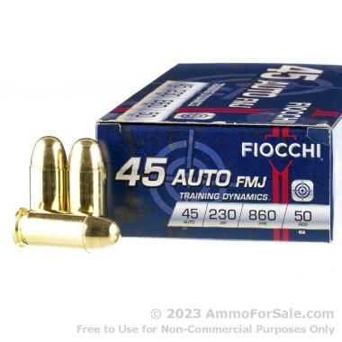 1000 Rounds of 230gr FMJ .45 ACP Ammo by Fiocchi