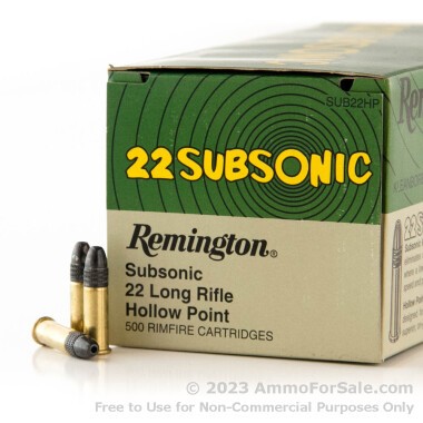 500 Rounds of 38gr LHP .22 LR Ammo by Remington