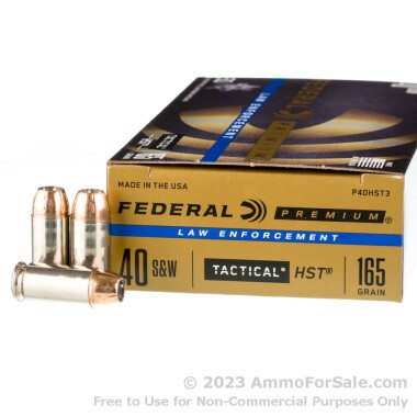 50 Rounds of 165gr HST JHP .40 S&W Ammo by Federal