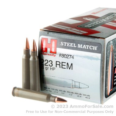 50 Rounds of 55gr HP .223 Ammo by Hornady