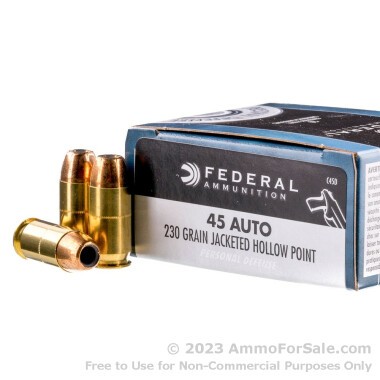 20 Rounds of 230gr JHP .45 ACP Ammo by Federal