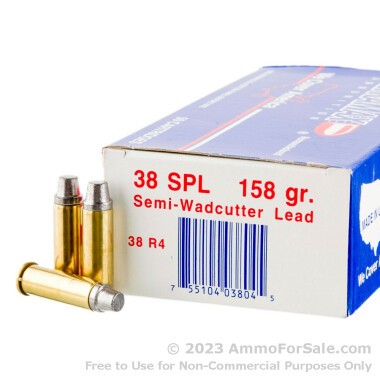 50 Rounds of 158gr LSWC .38 Spl Ammo by Ultramax
