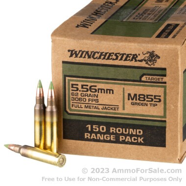600 Rounds of 62gr FMJ M855 5.56x45 Ammo by Winchester