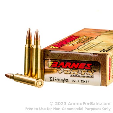 500 Rounds of 55gr TSX .223 Ammo by Barnes