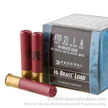 250 Rounds of  #6 shot .410 Ammo by Federal