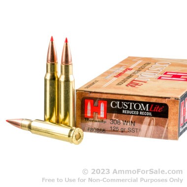 200 Rounds of 125gr SST .308 Win Ammo by Hornady
