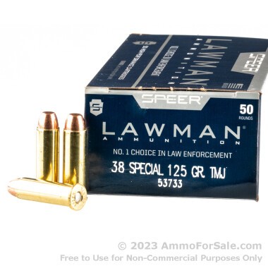1000 Rounds of 125gr TMJ .38 Spl Ammo by Speer