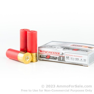 5 Rounds of 1 1/8 ounce 00 Buck 12ga Ammo by Winchester