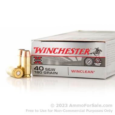 50 Rounds of 180gr BEB .40 S&W Ammo by Winchester - Law Enforcement Trade-In