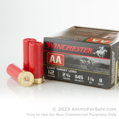 25 Rounds of  #8 Shot 12ga Ammo by Winchester