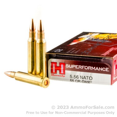 20 Rounds of 55gr GMX 5.56x45 Ammo by Hornady