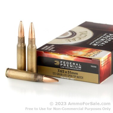 200 Rounds of 125gr OTM .308 Win Ammo by Federal Premium LE