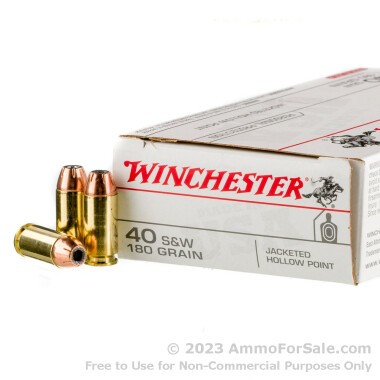 500 Rounds of 180gr JHP .40 S&W Ammo by Winchester