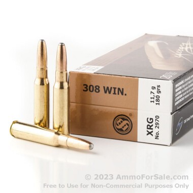 20 Rounds of 180gr XRG .308 Win Ammo by Sellier & Bellot