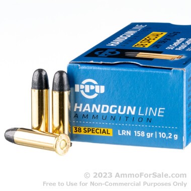 500  Rounds of 158gr LRN .38 Spl Ammo by Prvi Partizan
