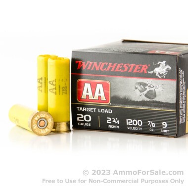 250 Rounds of 7/8 ounce #9 shot 20ga Ammo by Winchester