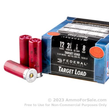 25 Rounds of 7/8 ounce #8 shot 12ga Ammo by Federal