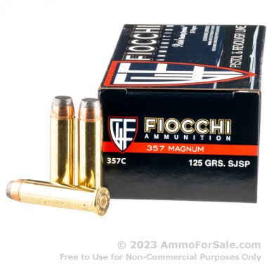 1000 Rounds of 125gr SJSP .357 Mag Ammo by Fiocchi